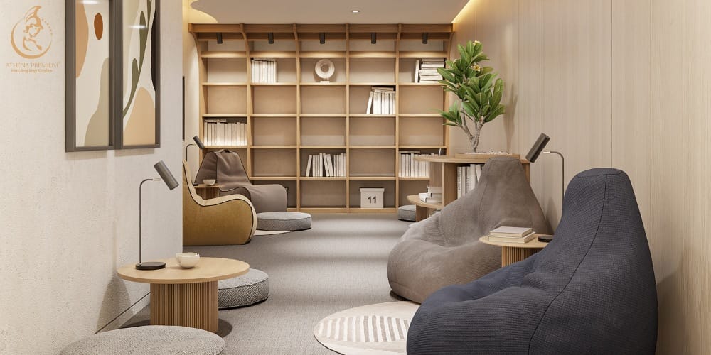 A peaceful reading lounge for reflection relaxation and uninterrupted personal time