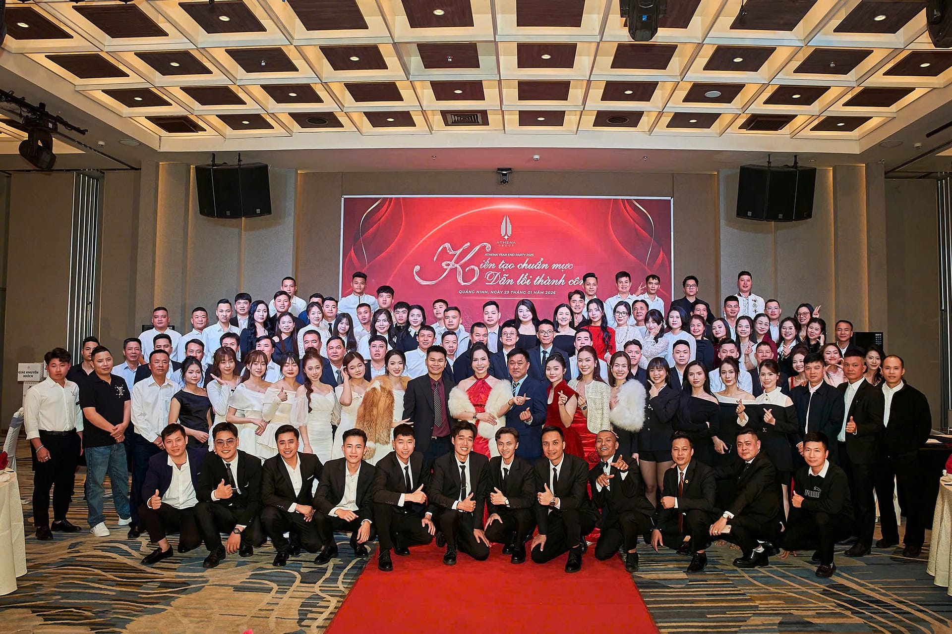 Athena Group team in a commemorative moment