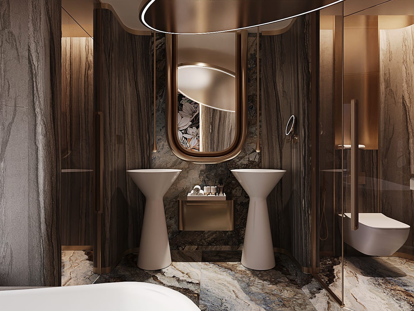 Luxury bathroom with premium finishes in Athena Captain’s View Suite