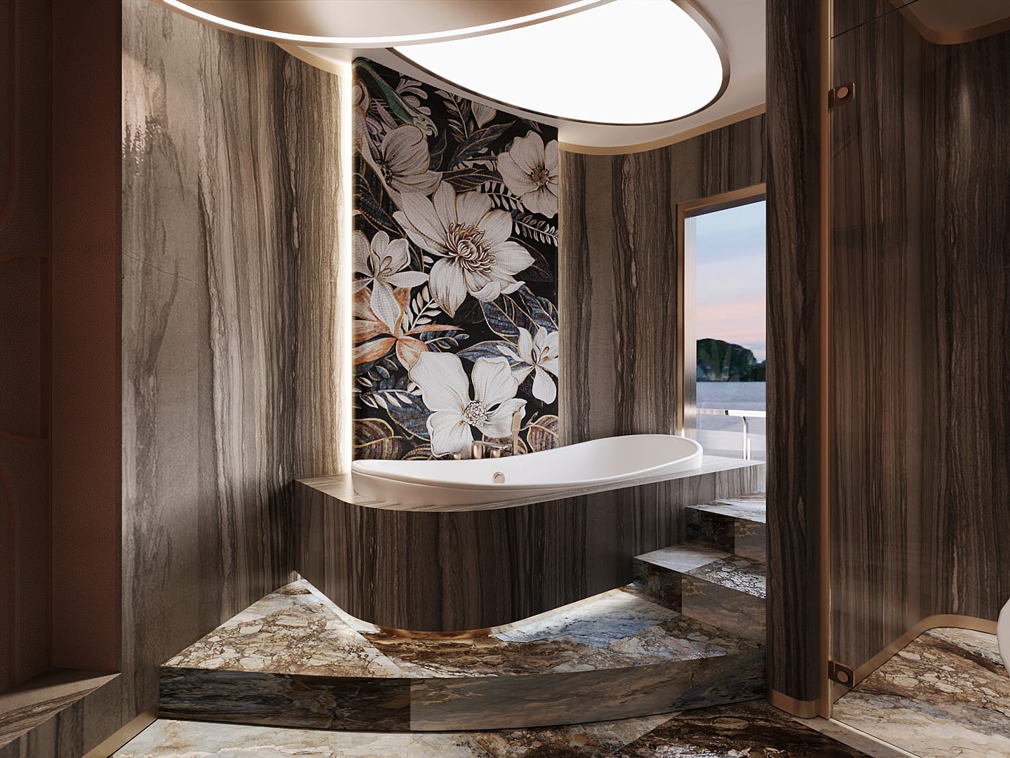 Spacious luxury bathroom in Imperial Athena Suite