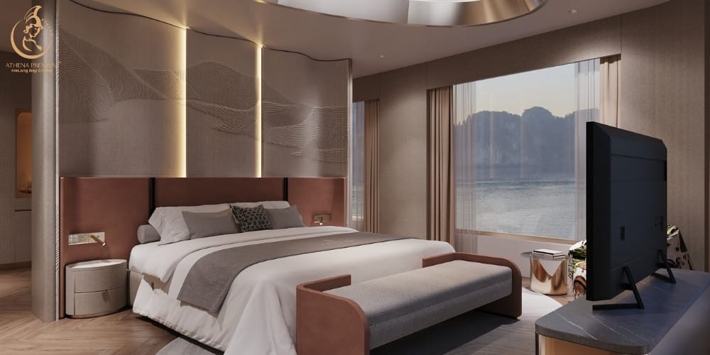 Executive level suite offering space privacy wellness and panoramic Ha Long Bay views